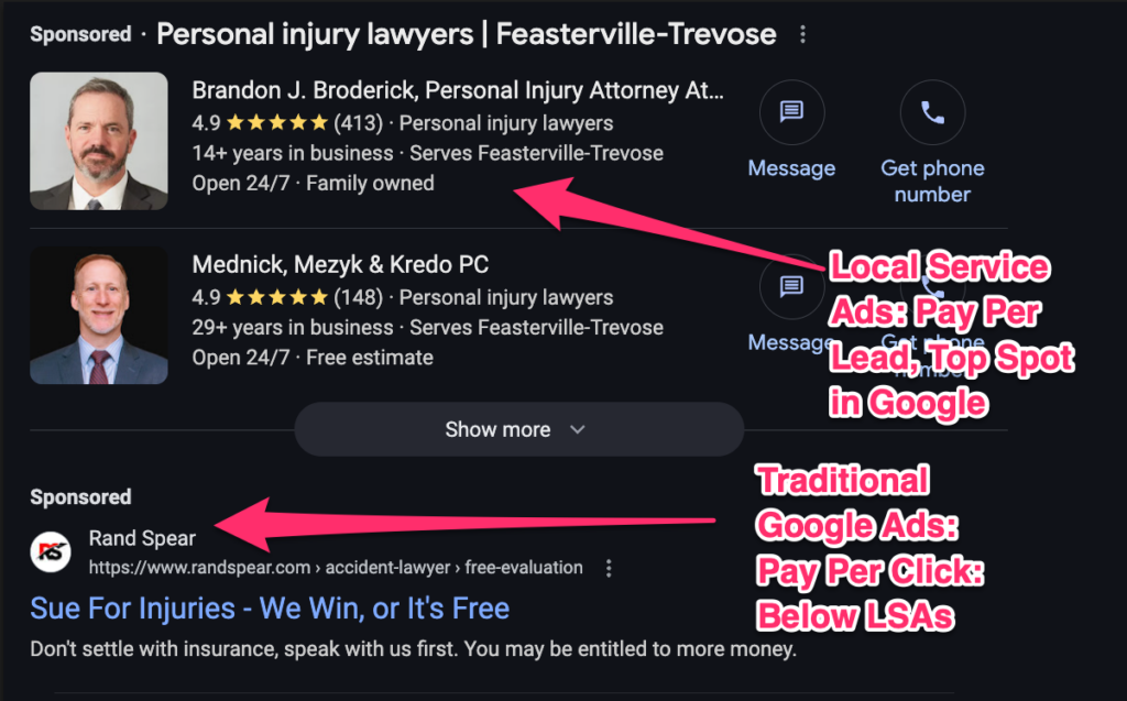 local service ads for lawyers placement